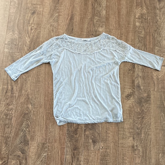 Lace detail grey top - Picture 4 of 5